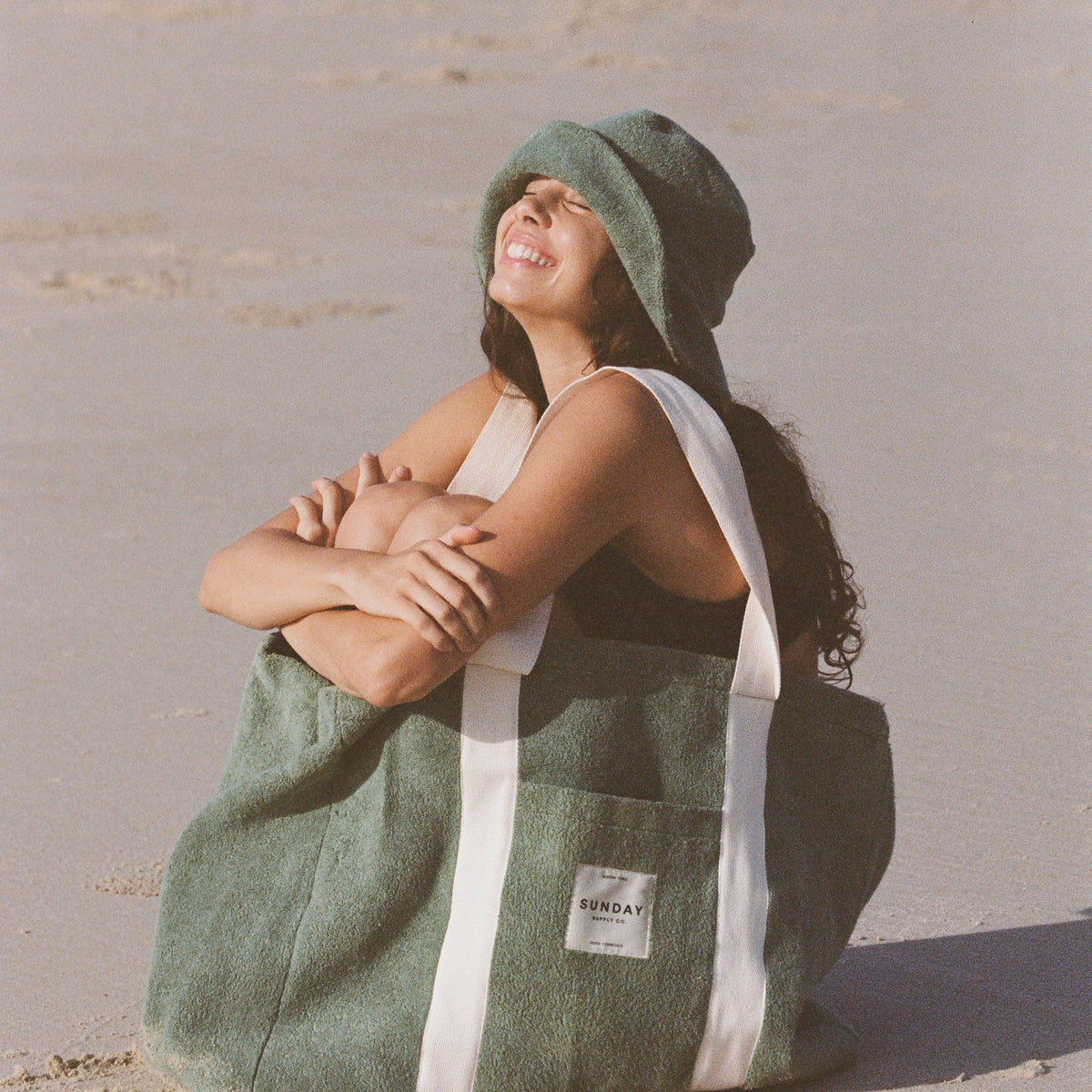 Tallow Towelling Beach Bag